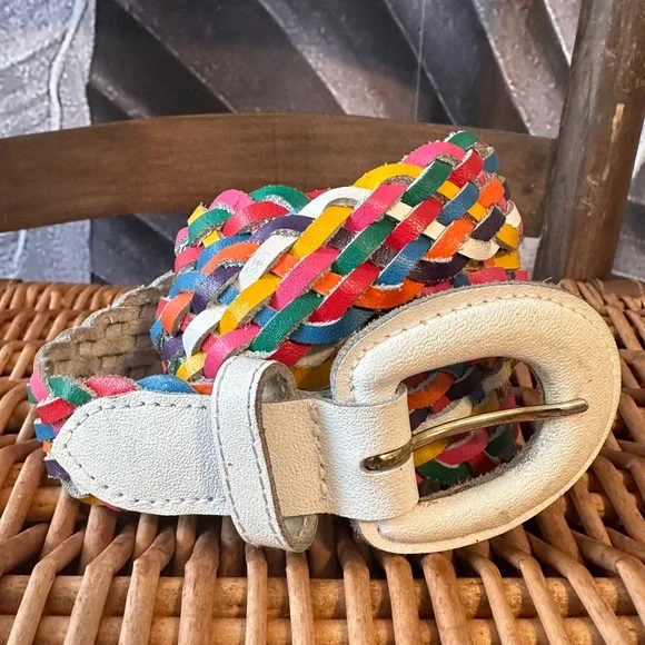 Vintage | Accessories | Vintage Chic M Braided Rainbow Belt  display picture 1